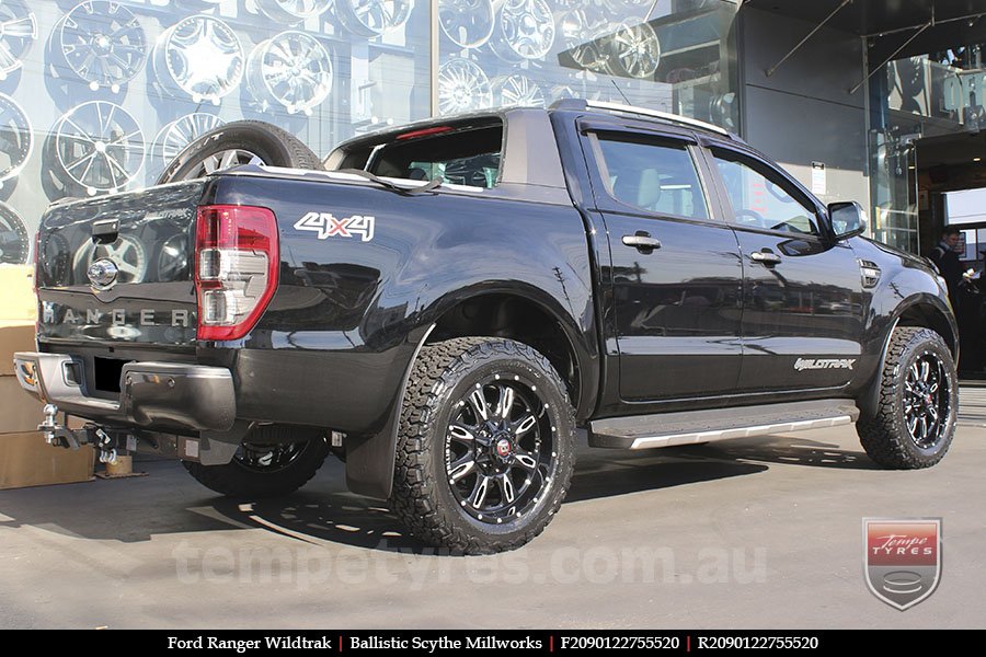 20x9.0 Ballistic Scythe Millworks on FORD RANGER WILDTRAK