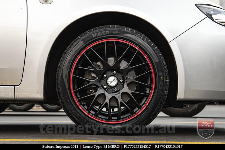 17x7.0 Lenso Type-M - MBRG on SUBARU IMPREZA 
