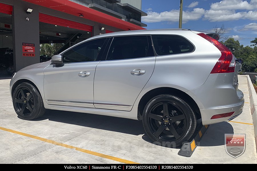 20x8.5 20x10 Simmons FR-C Satin Black NCT on VOLVO XC60