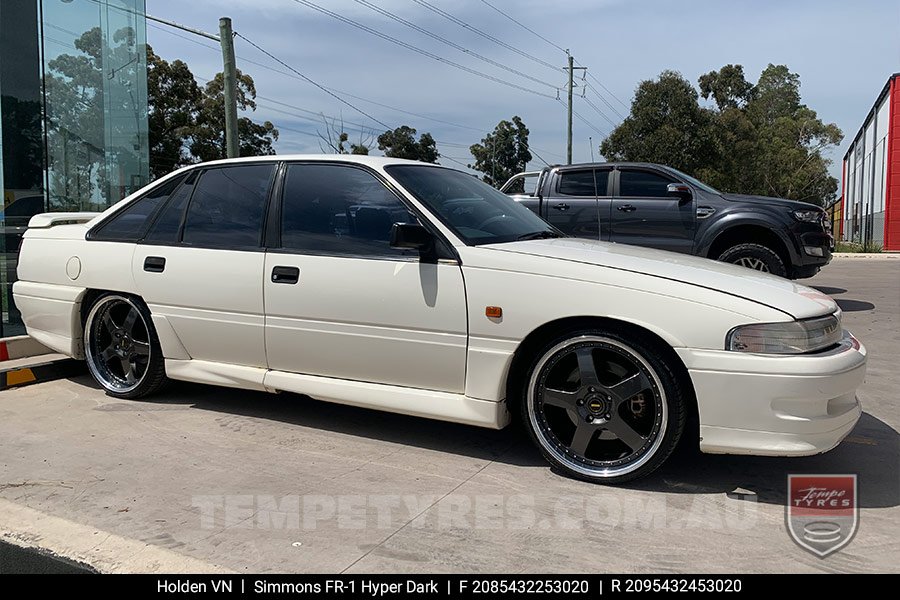 20x8.5 20x9.5 Simmons FR-1 Hyper Dark on Holden Commodore VN