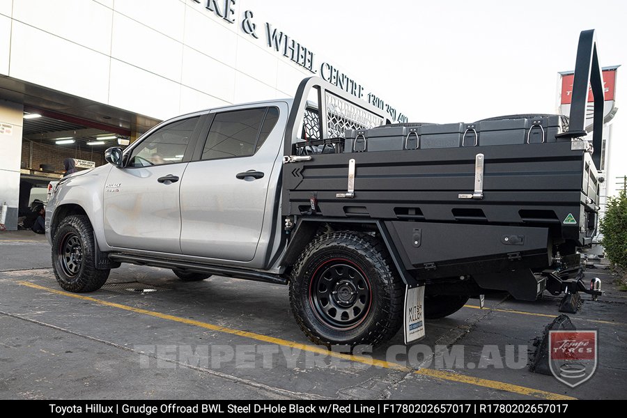17x8.0 Grudge Offroad BWL Steel D-Hole on Toyota Hilux