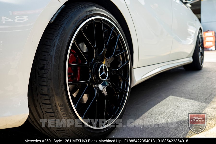 18x8.5 1261 MESH63 Black on Mercedes A-Class