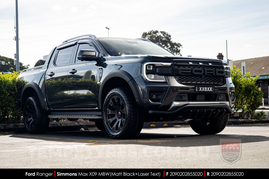 20x9.0 Simmons MAX X09 MBW on Ford Ranger