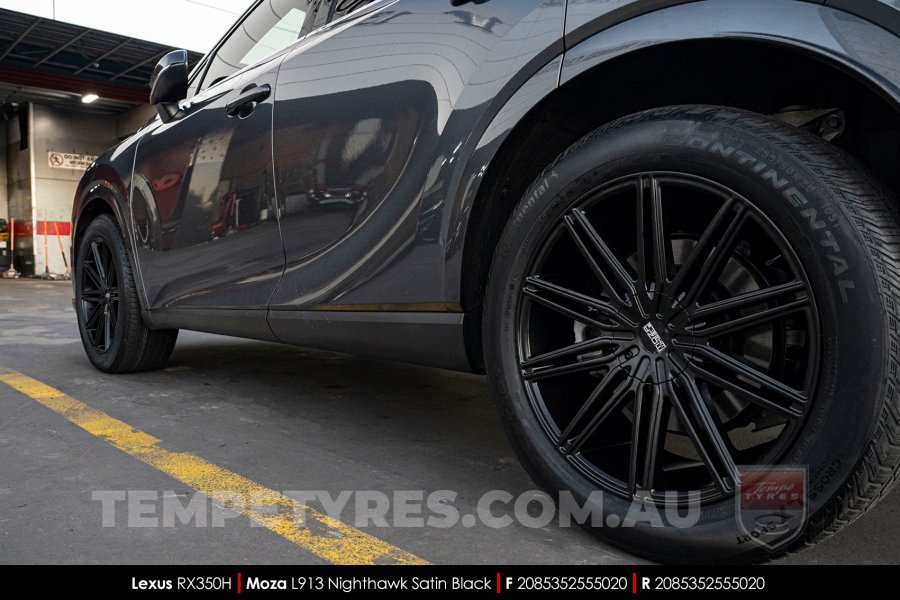 20x8.5 MOZA 913 Nighthawk Satin Black on Lexus RX
