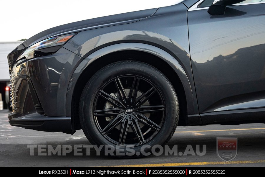 20x8.5 MOZA 913 Nighthawk Satin Black on Lexus RX