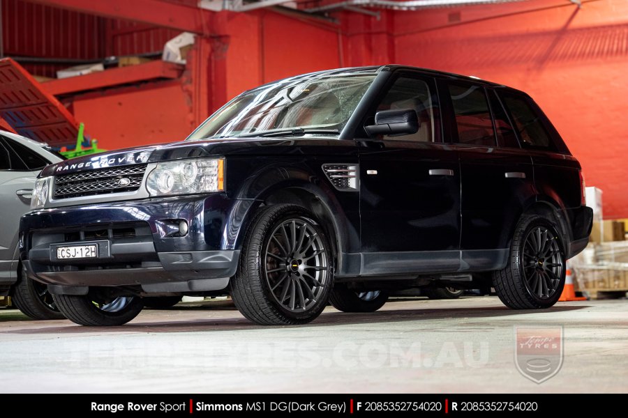 20x8.5 20x10 Simmons MS1 DG on Range Rover Sport