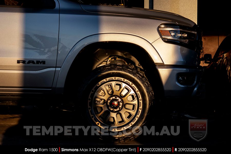 20x9.0 Simmons MAX X12 OBDFW on Dodge Ram