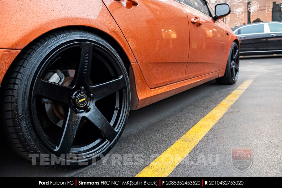 20x8.5 20x10 Simmons FR-C Satin Black NCT on Ford Falcon
