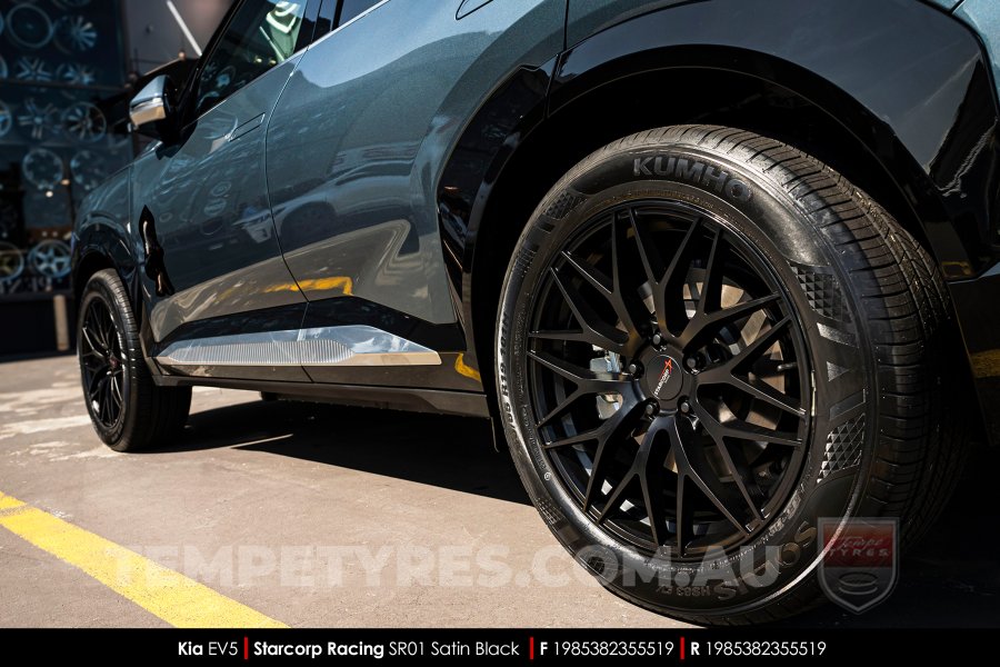 19x8.5 Starcorp Racing SR01 Satin Black on Kia EV5