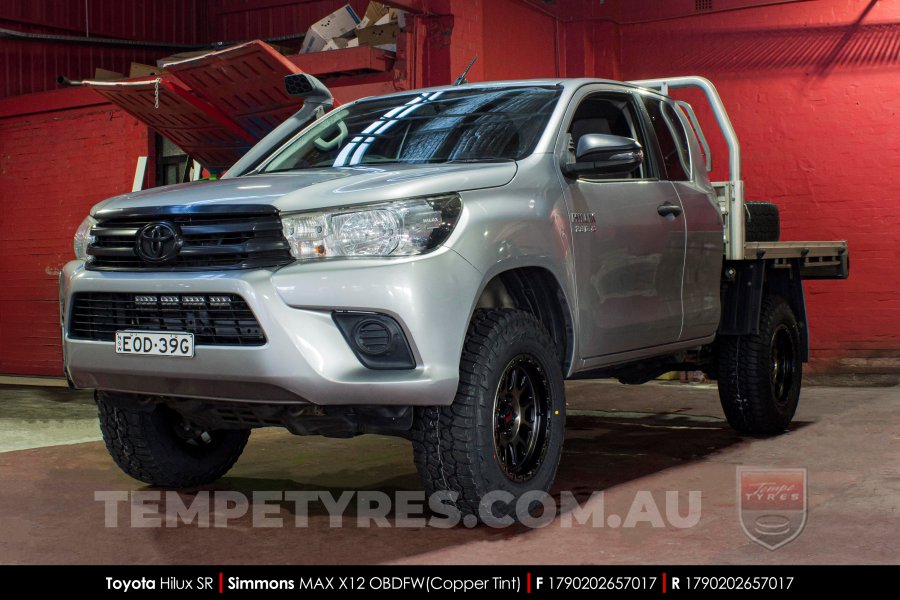 17x9.0 Simmons MAX X12 OBDFW on Toyota Hilux