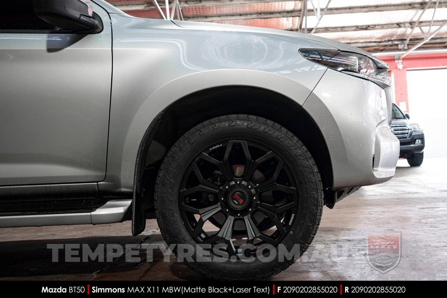 20x9.0 Simmons MAX X11 MBW on Mazda BT50