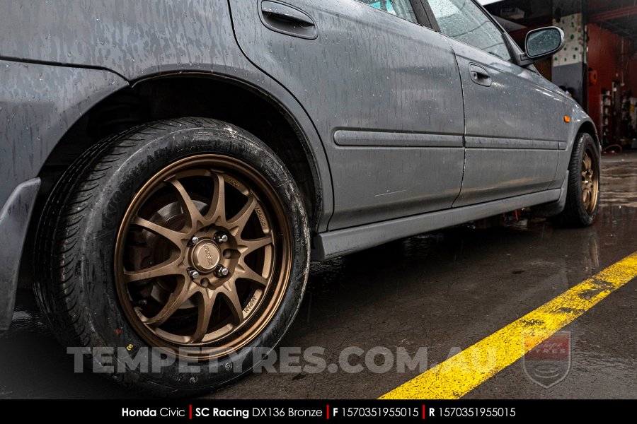15x7.0 SC Racing DX136 Bronze on Honda Civic