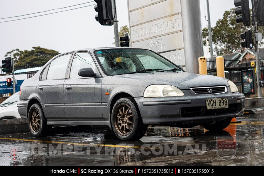 15x7.0 SC Racing DX136 Bronze on Honda Civic