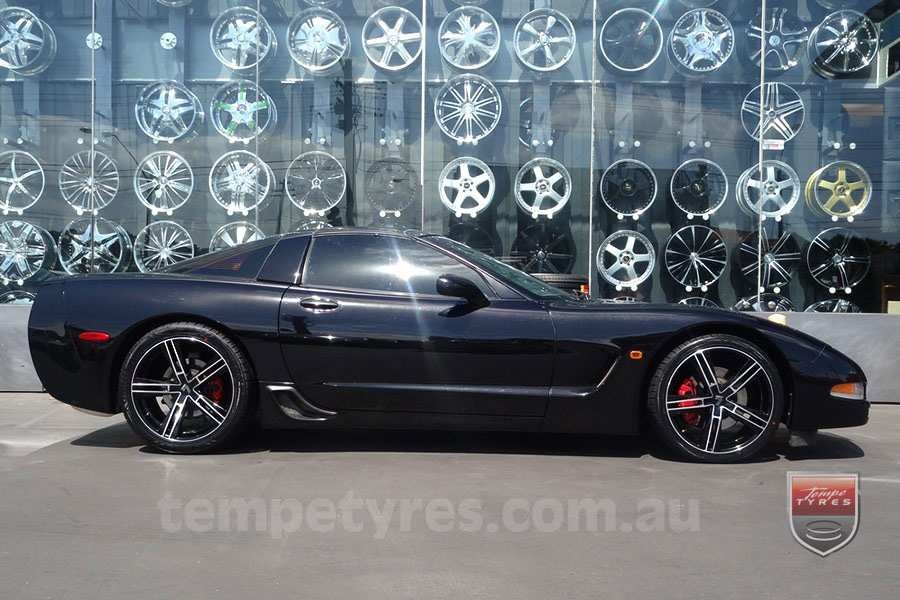 19x8.5 19x9.5 Lenso Eurostyle 6 BKF ES6 on CHEVROLET CORVETTE