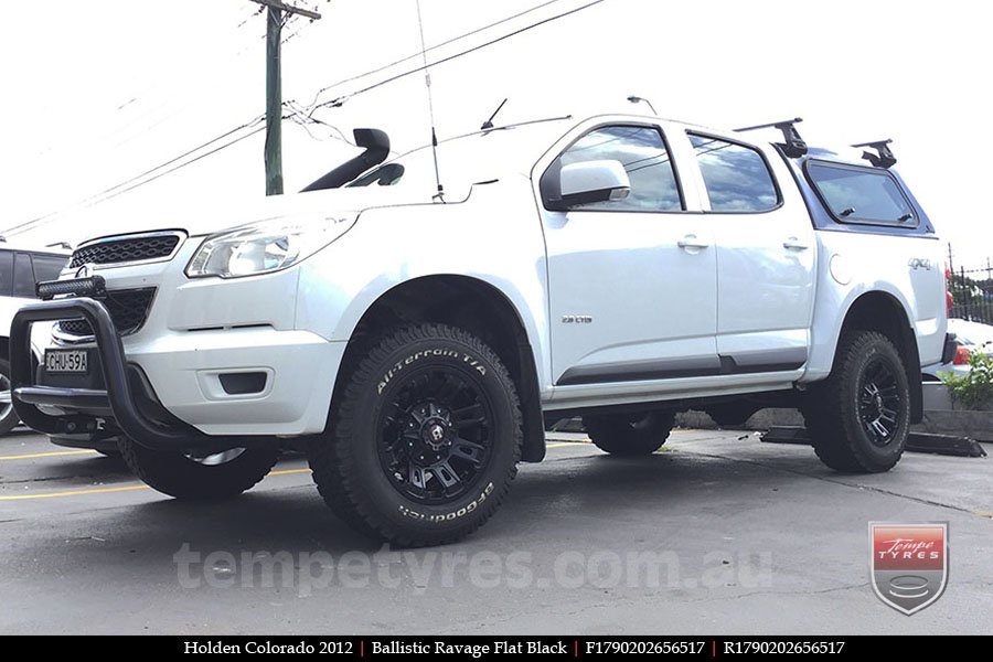 17x9.0 Ballistic Ravage Flat Black on HOLDEN COLORADO