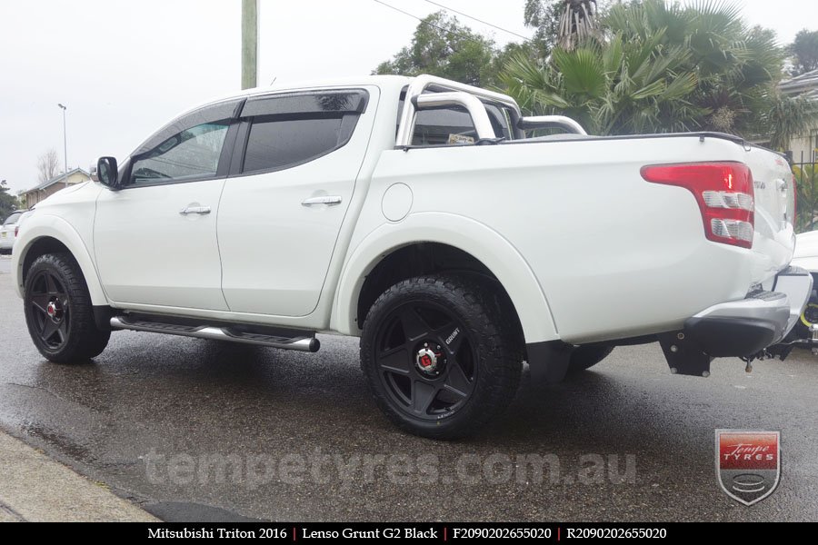 20x9.0 Lenso Grunt G2 Black on MITSUBISHI TRITON
