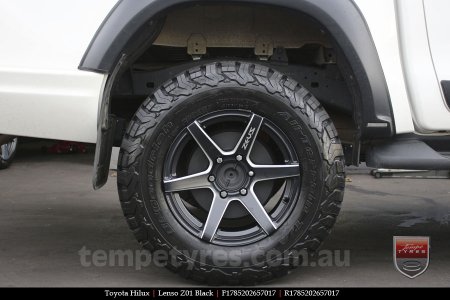17x8.5 Lenso Z01 Black on TOYOTA HILUX