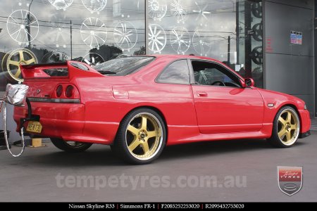 20x8.5 20x9.5 Simmons FR-1 Gold on NISSAN SKYLINE
