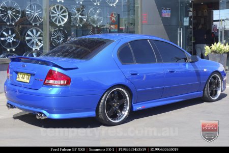 19x8.5 19x9.5 Simmons FR-1 Gloss Black on FORD FALCON