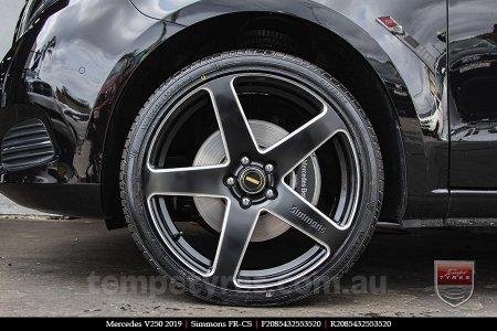 20x8.5 20x10 Simmons FR-CS Satin Black NCT  on MERCEDES V250