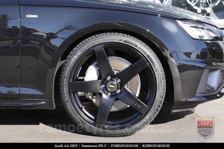 20x8.5 20x10 Simmons FR-C Satin Black NCT on AUDI A4