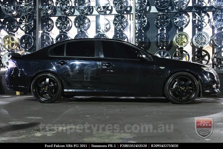 20x8.5 20x9.5 Simmons FR-1 Satin Black on FORD FALCON