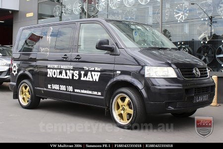 18x8.5 18x9.5 Simmons FR-1 Gold on VW MULTIVAN