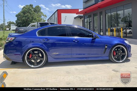 22x8.5 22x9.5 Simmons FR-1 Gloss Black Mirror Lip on HOLDEN COMMODORE VF