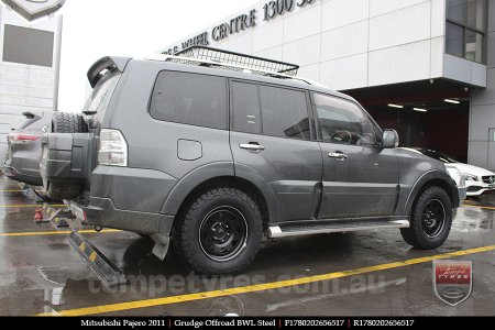 17x8.0 Grudge Offroad BWL Steel on MITSUBISHI PAJERO