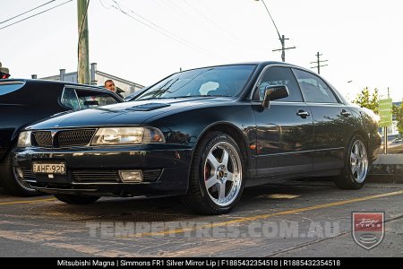 18x8.5 18x9.5 Simmons FR-1 Silver on Mitsubishi Magna