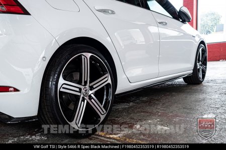 19x8.0 R Spec Black Machined 5466 on VW Golf