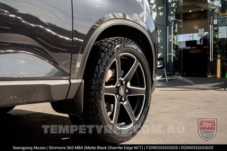 20x9.0 Simmons S6S Matte Black NCT on Ssangyong Musso