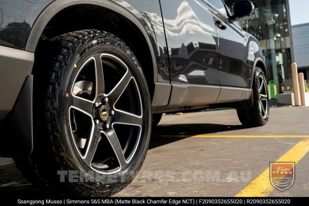 20x9.0 Simmons S6S Matte Black NCT on Ssangyong Musso