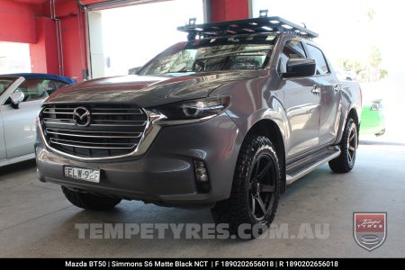 18x9.0 Simmons S6 Matte Black NCT on Mazda BT50