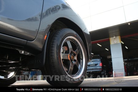 18x8.5 18x9.5 Simmons FR-1 Hyper Dark on Toyota Hilux