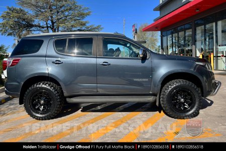 18x9.0 Grudge Offroad F1 Fury Full Matte Black on Holden Trailblazer