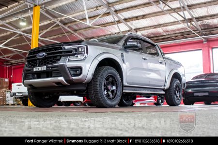 18x9.0 Simmons RUGGED R13 Matt Black on Ford Ranger Wildtrak