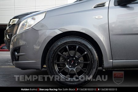 15x6.5 Starcorp Racing L209 FLEX on Holden Barina