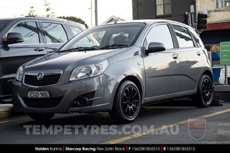 15x6.5 Starcorp Racing L209 FLEX on Holden Barina