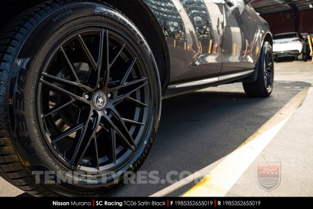 19x8.5 SC Racing TC06 Satin Black on Nissan Murano