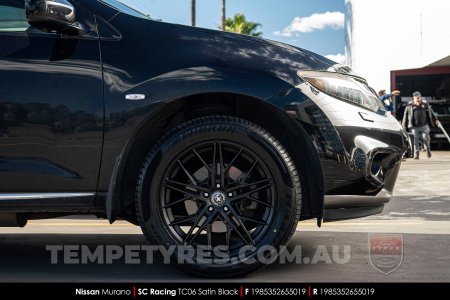 19x8.5 SC Racing TC06 Satin Black on Nissan Murano