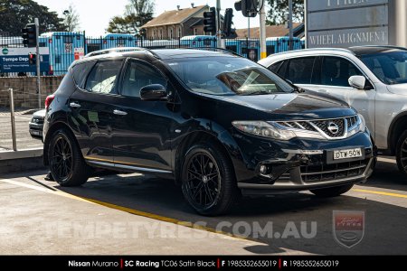 19x8.5 SC Racing TC06 Satin Black on Nissan Murano