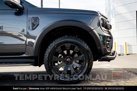 20x9.0 Simmons MAX X09 MBW on Ford Ranger