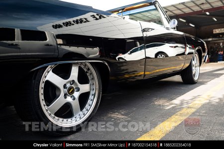 18x7.0 18x8.5 Simmons FR-1 Silver on Chrysler Valiant