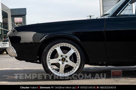 18x7.0 18x8.5 Simmons FR-1 Silver on Chrysler Valiant