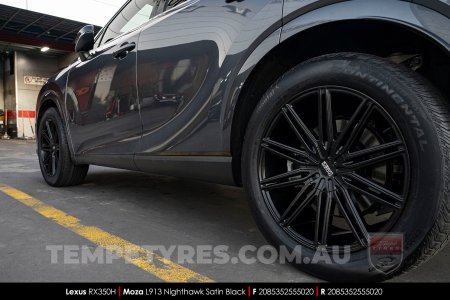 20x8.5 MOZA 913 Nighthawk Satin Black on Lexus RX