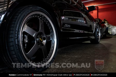 20x8.5 20x9.5 Simmons FR-1 Hyper Dark on Holden Commodore VF