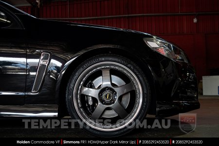 20x8.5 20x9.5 Simmons FR-1 Hyper Dark on Holden Commodore VF