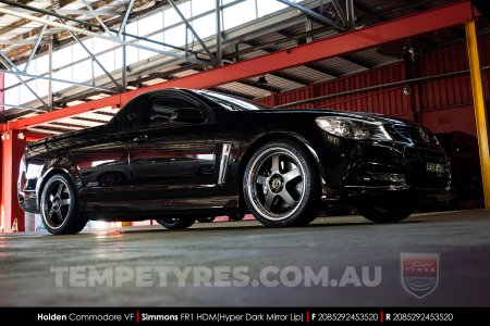 20x8.5 20x9.5 Simmons FR-1 Hyper Dark on Holden Commodore VF