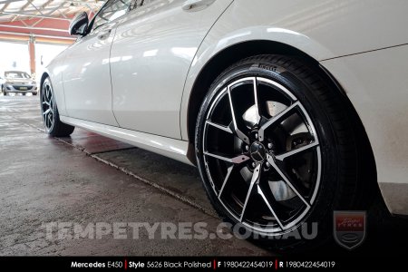 19x8.0 19x9.0 5626 MB507 Black Polished on Mercedes E-Class